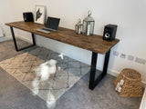 Canterbury | Rustic Solid Wood Home Office Computer Desk - Rustic Oak - The Rustic Grove Co.