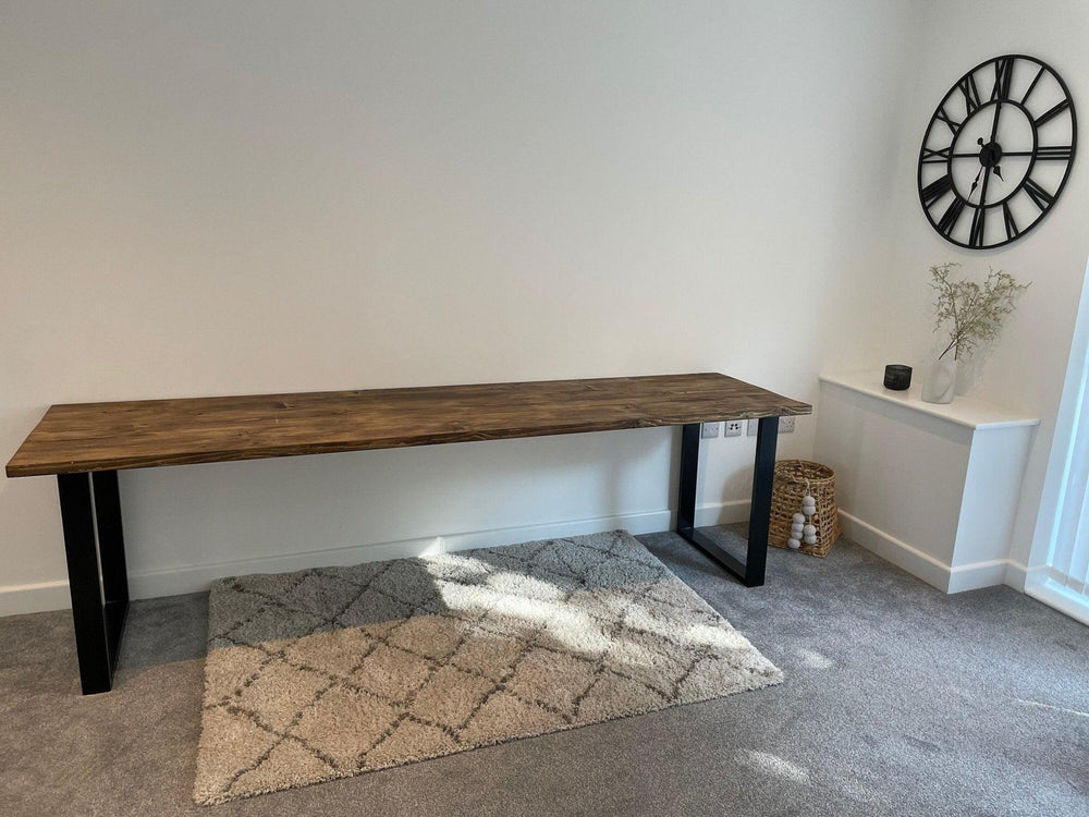 Canterbury | Rustic Solid Wood Home Office Computer Desk - Rustic Oak - The Rustic Grove Co.