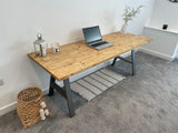 Whitstable | Rustic Solid Wood Home Office Computer Desk - Stripped Pine - The Rustic Grove Co.