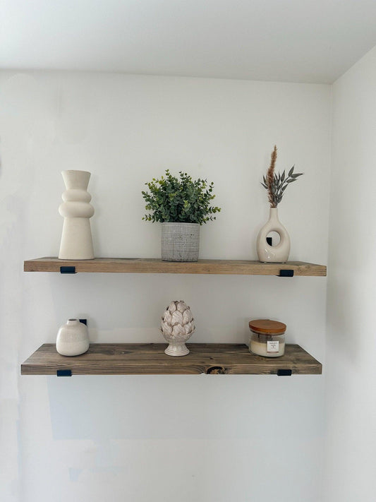 Biddenden | Solid Wood Shelf - Onyx - The Rustic Grove Co.