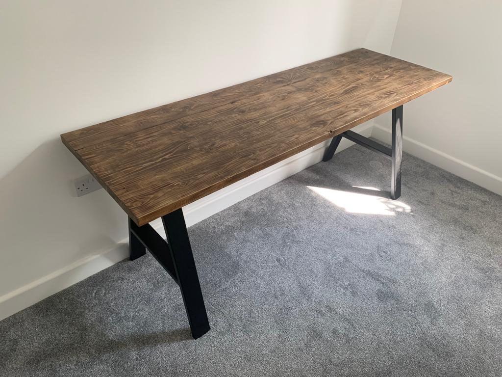 Whitstable Rustic Solid Wood Home Office Computer Desk Rustic Oak