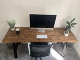 Whitstable | Rustic Solid Wood Home Office Computer Desk - Rustic Oak - The Rustic Grove Co.